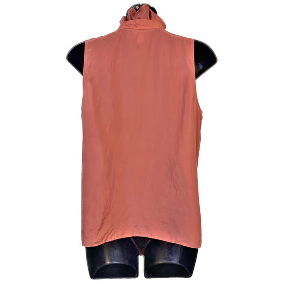 J Crew Frances Ruffle Silk Cami Sleeveless Blouse Top Salmon Pink /Orange Size 4 - Picture 2 of 7